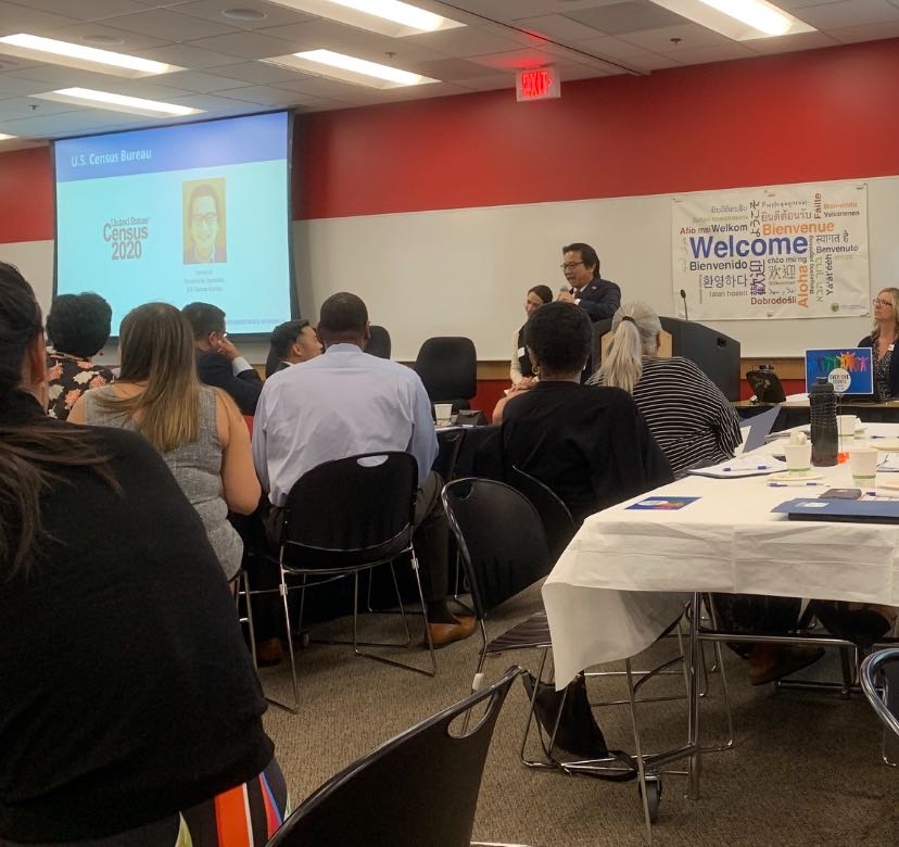 Sonny Lee, Partnership specialist from the U.S. Census Bureau at the San Mateo Regional Implementation Workshop for the Census 2020. 